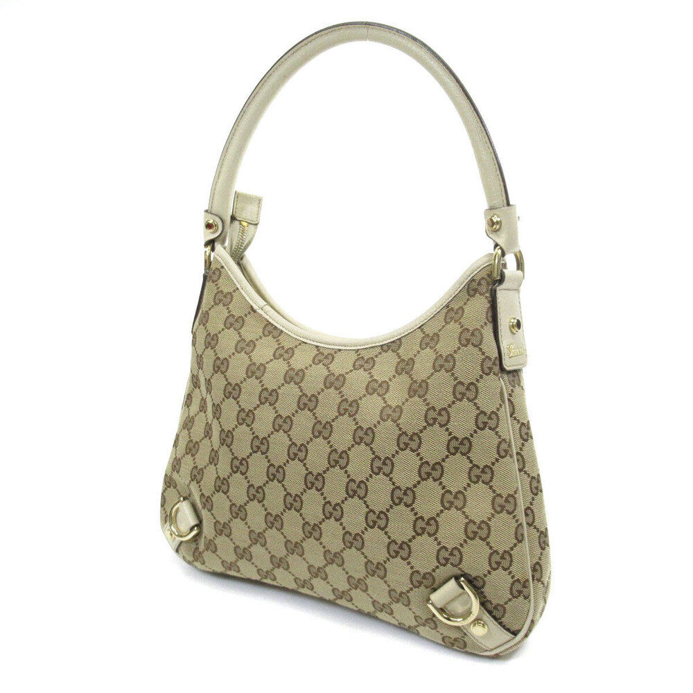 Gucci Abbey Hobo Ring beige Bag GG Canvas D white